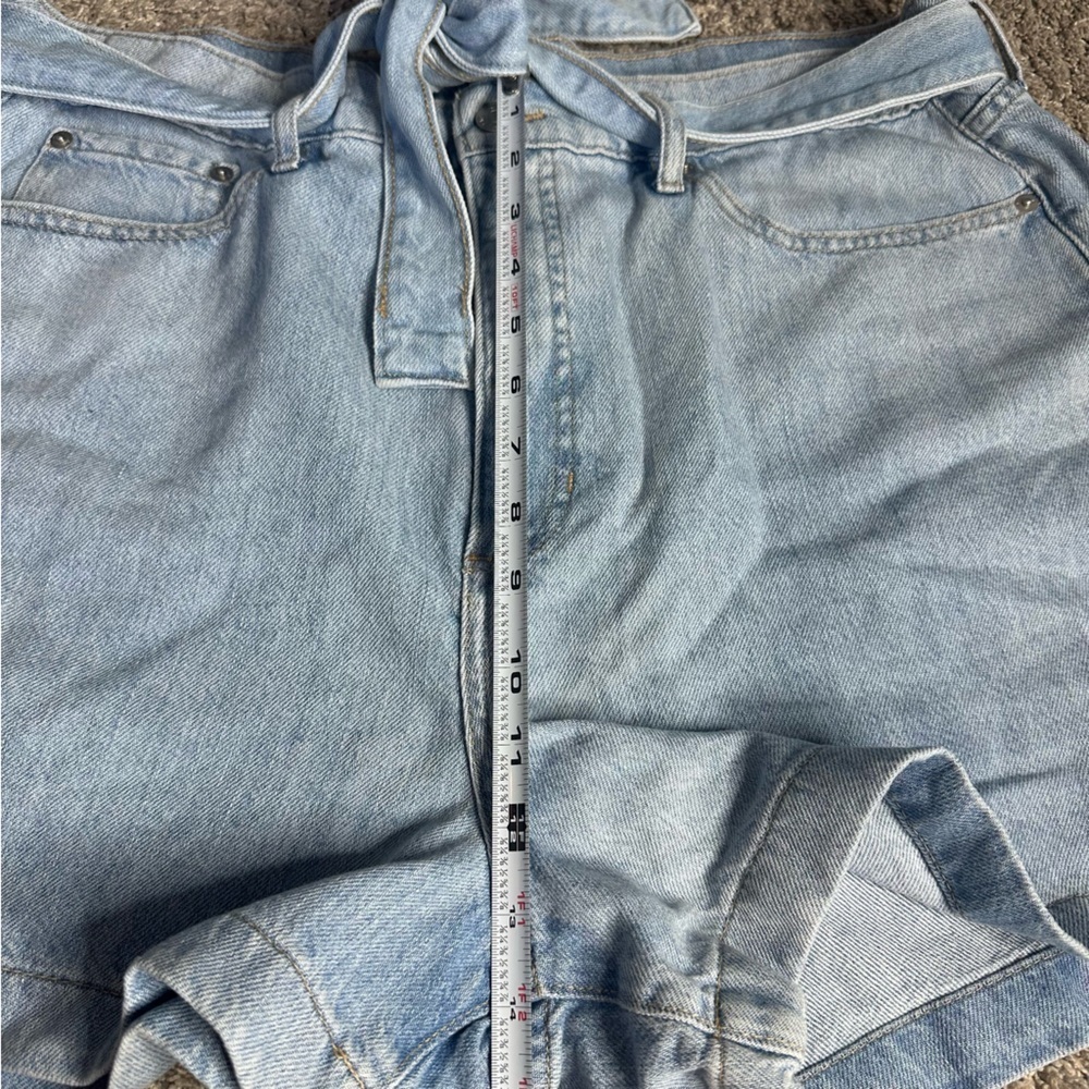 Banana Republic Denim Shorts 16 33 34 17 Light Wash Blue Tie Waist high rise - Picture 7 of 8